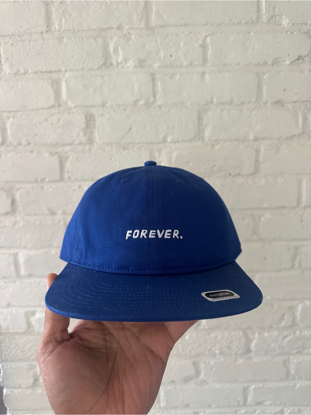 Rivian Blue "FOREVER." Embroidered Baseball Cap